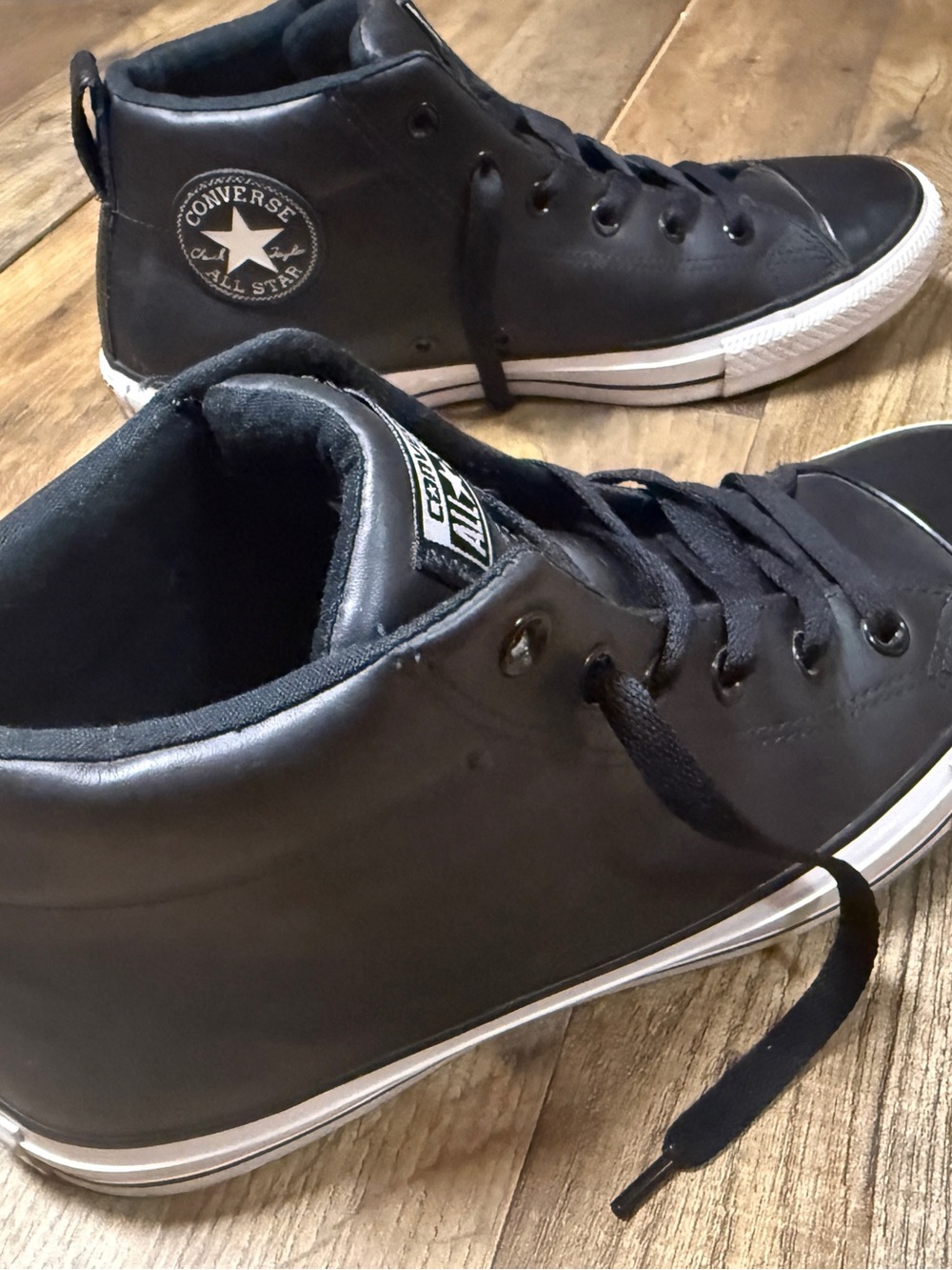 Converse Chuck Taylor All Star City Sneaker Leather Mid/High Top Black Men’s 9 - Picture 6 of 13